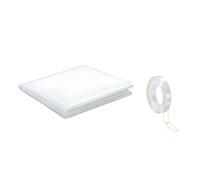 ZBIianxer Film PVC de 31.5 Pouces de Large pour Couverture des dommages causés vitres de Voiture, avec Ruban adhésif Double Face, Ensemble de Fixation de Verre, Installation Facile