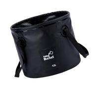 ZBIianxer Fûts de pêche conteneurs pliables Tackle Bag Basins Porte-eau Bol de pêche Sac de pêche avec, Noir 12 l