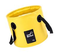 ZBIianxer Fûts de pêche conteneurs pliables Tackle Bag Basins Porte-eau Bol de pêche Sac de pêche avec, Jaune 12 l
