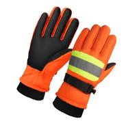 ZBIianxer Gants imperméables isolés Coupe-Vent Polyvalents doublés de Polaire adaptés activités de Plein air, déplacements et à l ' Hiver 2 pièces Gants imperméables