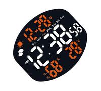 ZBIianxer Horloges murales numériques télécommandées Grand écran LED réveil USB alarmes de luminosité automatiques température humidité Date Affichage de l ' humidité Horloge