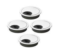 ZBIianxer Œillets de Bureau en Plastique ABS, 4 Paquets, pour la Gestion des câbles, Organisateur de Cordons, Installation Facile, Accessoire de Bureau, Passe-câbles pour Trou