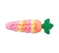 ZBIianxer Jouet de Dentition en élastomère Non Mortel pour Chien, Forme de Carotte avec générateur de Bruit pour Les consommateurs agressifs, Jouet à mâcher Permanent pour Chien, Carotte immunitaire