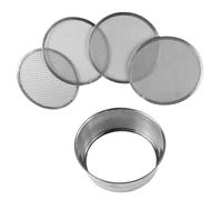 ZBIianxer Kit de sifter de jardin en acier inoxydable de 20,32 cm de diamètre, avec 4 tailles de filet, pour un dépistage polyvalent du sol