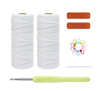 ZBIianxer L ' ensemble de fabrication de paniers crochet fait à la main comprend des instructions étape par étape, un crochet et une aiguille en fil de coton pour les amateurs