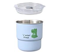 ZBIianxer La tasse à café de dessin animé en acier inoxydable 304 présente de jolis motifs de panda animal pour les étudiants et les verres professionnels adaptés voyages