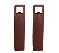 ZBIianxer Lot de 2 boîtes à vin élégantes en cuir - Sacs cadeaux portables pour les pique-niques et les fêtes de mariage - Accessoires de fête, marron