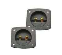 ZBIianxer Lot de 2 terminaux de haut-parleur - Coupe ronde - Pour caisson de basses - Bornes stéréo de voiture - Installation du caisson de basses