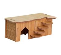 ZBIianxer Maison de Hamster, échelle d ', Grotte Naturelle, Petites cachettes pour Animaux de Compagnie syriens, décors d ' Habitat faciles à Assembler, cachettes en Bois