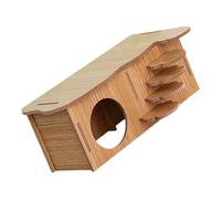 ZBIianxer Maison de Hamster, échelle d ', Grotte Naturelle, Petites cachettes pour Animaux de Compagnie syriens, décors d ' Habitat faciles à Assembler, cachettes en Bois