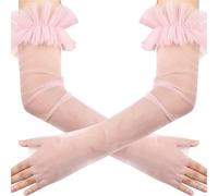 ZBIianxer Manches de bras en de mariée élégantes, longues couvertures de bras transparentes, gants de longueur de coude pour demoiselle d ' honneur et occasions formelles, accessoires de photographie