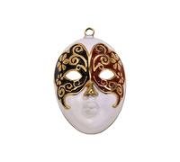 ZBIianxer Masque Chinois Traditionnel Fait à la Main, Pendentif en Alliage, Accessoire de Collier, Huile Goutte à Goutte Unique, de Festival, Masque en Alliage, Pendentif à breloque