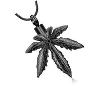 ZBIianxer Médaillons de crémation commémoratifs en Feuilles d ' érable pour Cendres d ' Animaux et Collier de crémation du Souvenir Humain