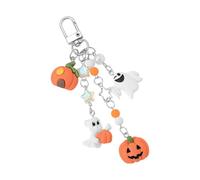 ZBIianxer Pack d ' accessoires de porte-clés d ' halloween faits à la main, comprenant des cloches du diable effrayantes et des pendentifs en résine de citrouille, ensemble de porte-clés créatifs