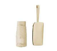 ZBIianxer Parapluie de poche pliable et léger avec boîte de rangement UPF50+ et protection contre la pluie pour l'extérieur