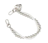 ZBIianxer Perles chaîne à main sangle remplacement à main à bandoulière embrayages sangle avec boucles en métal charme chaînes perles charme