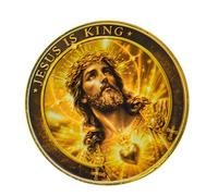 ZBIianxer Pièce de Monnaie de défi chrétien Double Face, Croix de jésus, bénédiction commémorative, espèces à Collectionner, de bénédiction