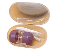 ZBIianxer Pince à épiler portable Compagnon Boîte Compagnon Compact Réservoir de contact oculaire amovible pour l'entretien des lentilles souples et dures, a