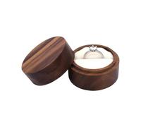 ZBIianxer Porte-bagues en bois minimaliste, vitrine à compartiment simple et Double pour alliances et porte-bijoux de proposition