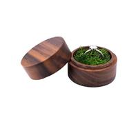 ZBIianxer Porte-bagues en bois minimaliste, vitrine à compartiment simple et Double pour alliances et porte-bijoux de proposition