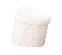 ZBIianxer Pouf Compact en Forme de cœur Tabouret de Rangement texturé Doux Siège Confortable Repose-Pieds pour Appartement, Chambre à Coucher, Salon Ottoman de Rangement en Forme de cœur Tabouret