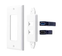 ZBIianxer Prise de Murale HDTV USB3.0 pour Un Chargement très Rapide pour Une Connexion sans Effort des appareils de manière Bien organisée Murale HDTV