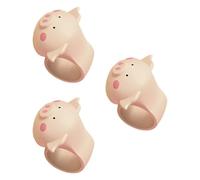 ZBIianxer Protecteurs de poignée de porte cochon ludique, 3, Apricot | Protège-poignées élastiques en Silicone sur le thème du cochon, pour portes et ouvertures, marques de