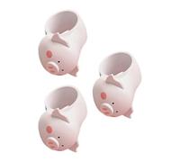 ZBIianxer Protecteurs de poignée de porte cochon ludique, 3, White | Protège-poignées élastiques en Silicone sur le thème du cochon, pour portes et ouvertures, marques de