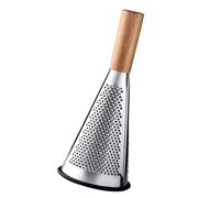 ZBIianxer Râpe Conique à Manche en Bois Pratique pour trancher, déchiqueter et râper, râpe en Acier Inoxydable, Gadget de Cuisine, Outil de râpe de Cuisson