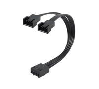ZBIianxer Répartiteur d ' extension de câble de ventilateur PWMs, 1 à 2 voies, 4 broches, connecteurs d ' extension à manchon de 13cm, séparateur de ventilateur