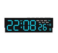 ZBIianxer Réveil pour Chambre à Coucher LED réveils de Bureau numériques avec Jour de la Semaine, température intérieure pour Les décors de Salon Alarme numérique