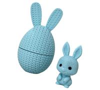 ZBIianxer Statue d ' œufs de Pâques en Forme de Lapin tricoté géométrique, pièce décorative Unique fabriquée à la Main pour Les Bureaux, soulagement du Stress, décoration pour Amateurs d ' Art