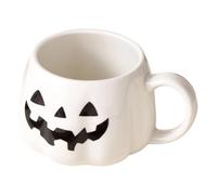 ZBIianxer Tasse à café en céramique Unique Pumpkin Plan Fête d ' Halloween Essentielle Poignée ergonomique Passe lave-vaisselle Verres permanents pour adultes Bureau Pont Tasse d ' Halloween