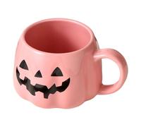 ZBIianxer Tasse à café en céramique Unique Pumpkin Plan Fête d ' Halloween Essentielle Poignée ergonomique Passe lave-vaisselle Verres permanents pour adultes Bureau Pont Tasse d ' Halloween