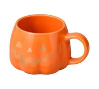 ZBIianxer Tasse à café en céramique Unique Pumpkin Plan Fête d ' Halloween Essentielle Poignée ergonomique Passe lave-vaisselle Verres permanents pour adultes Bureau Pont Tasse d ' Halloween