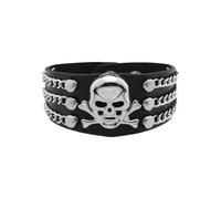 ZBIianxer tête de mort en métal, bijoux à main, designs uniques à la mode pour les amateurs de musique rock, mettant en valeur la personnalité et les styles de rue