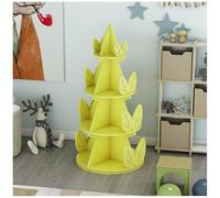 ZBJDX BibliothèQue Pivotante à 360°, éTagèRe d'angle sur Pied pour Ranger Les Livres, BibliothèQue CréAtive pour Enfants, IdéAle pour La Chambre, Le Salon Ou L'éCole,Jaune