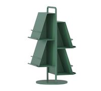 ZBJDX éTagèRe De Lecture en MéTal, éTagèRe CréAtive en Forme De Sapin De NoëL, BibliothèQue sur Pied, à Placer à CôTé du Canapé Ou du Lit,Vert