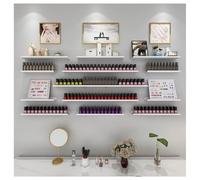 ZBJDX Étagères Horizontales 13 Pièces, Support Mural De Rangement pour Vernis À Ongles, Étagère Murale en Métal pour Cosmétiques, Grande Capacité De Stockage,Blanc