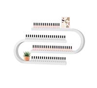 ZBJDX Lot De 2 PréSentoirs Muraux en Forme De U pour Vernis à Ongles, Organisateur De Rangement en MéTal pour Huiles Essentielles, éTagèRes Suspendues Multifonctionnelles,Blanc