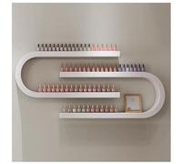 ZBJDX Lot De 2 Supports De Rangement Muraux en Métal pour Vernis À Ongles, Vitrine De Présentation Cosmétique en Forme De U, Organisez Vos Parfums avec Style À La Maison Ou Au Salon,Blanc