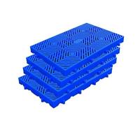 ZBJDX Lot De 4 Palettes en Plastique, Grille De Rangement pour sous-Sol, Palettes De Sol EmboîTables Et LéGèRes, Style Sergé Bleu,60 * 40cm