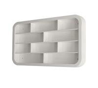 ZBJDX PréSentoir Mural en Bois pour Vernis à Ongles, PréSentoir à CosméTiques Blanc, éTagèRe Murale pour Parfums, pour La Maison, Le Spa, Le Salon De Manucure Et La Boutique,1.0m