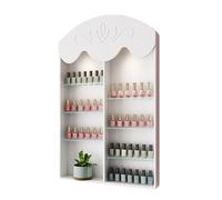 ZBJDX PréSentoir Mural en Bois pour Vernis à Ongles, PréSentoir à CosméTiques Blanc, éTagèRe Murale pour Parfums, pour La Maison, Le Spa, Le Salon De Manucure Et La Boutique,0.5m