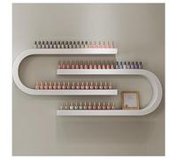 ZBJDX Support Mural pour Vernis à Ongles en Forme De U, PréSentoir en MéTal Multifonctionnel, Support De Rangement pour CosméTiques pour Salon De Beauté, Salon Et Maison,Blanc