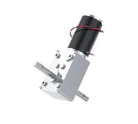 ZBJGBUIA Moteur à Courant continu 12 V Double Arbre, engrenage vis sans Fin, Couple élevé 70 kg/cm, Moteur 24, réducteur axe D, réversible(12V 470RPM)