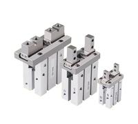 ZBJGBUIA Pince parallèle à Cylindre pneumatique MHZ2, MHZ2-10/16/25/32/40D1/D2/D3, Pinces en Aluminium Filetage latéral(MHZ2-40D1)