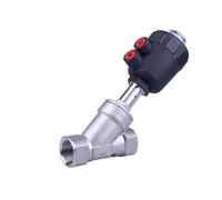 ZBJGBUIA Vanne pneumatique à Vapeur Haute température et Corrosion série DN, vanne d'angle Filetage Interne de Type Y(DN20 Plastic Head)