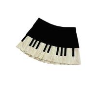 ZBJZUIMEI Jupe Longue Femme Femmes Haute Taille Plissée De Tennis École A-Line Skiter Jupes avec Doublure Shorts-Couleur l'image-l
