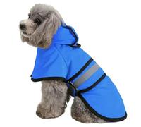 ZBJZUIMEI Poncho Pluie ImperméAble Lisse À Capuchon pour Les Petits X Plus Grands Chiens Et Chiots Jaunes-Bleu-XL